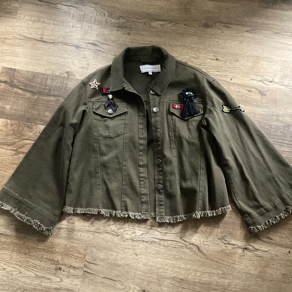 Guest Editor Anthropologie Military Jacket XS